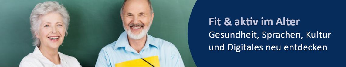 Ein lächelndes Seniorenpaar - symbolisiert geistige und körperliche Aktivität im Alter